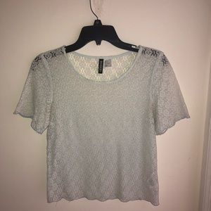 Baby blue Lace blouse